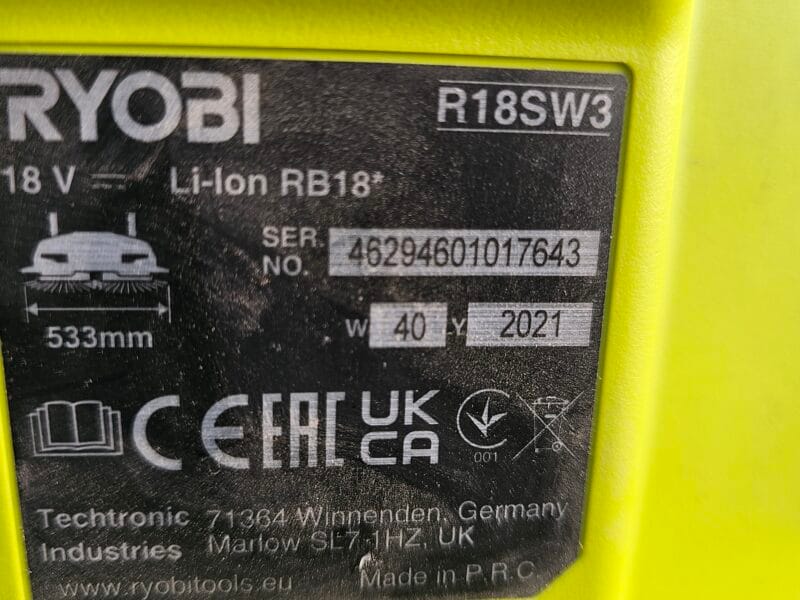 Ryobi 18V børste "sopperen"